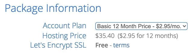 Bluehost WordPress tutorial - Choose a Bluehost Package